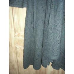 P68) 3 delig jurk onderjurk vestje summum alpaca grijs 44 46