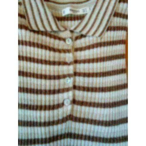 Mooie glitter polo t-shirt top Mango maat M/L 40/42 zgan