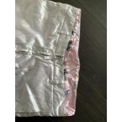 Airforce skibroek wit/parelmoer met roze voering maat S