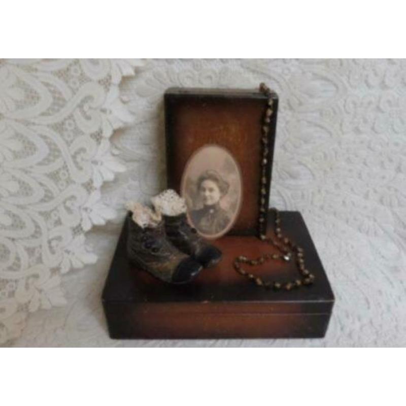 oude - houten - kistjes - Engelse stijl - brocantgoed -