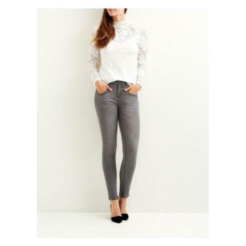 Object up-c super stretch light grey spijkerbroek mt 30/32