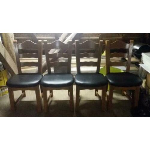 4 eetkamer stoelen licht eiken