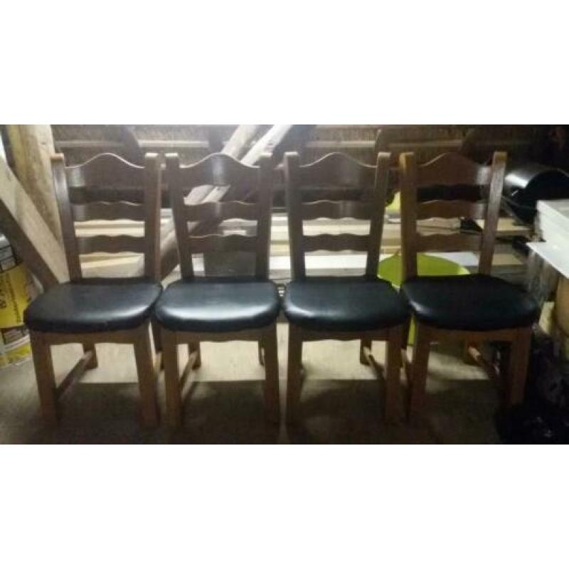 4 eetkamer stoelen licht eiken