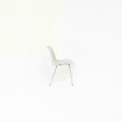 NIEUWE, Stapelbare, Kunststof, Licht Grijze Kantinestoelen.