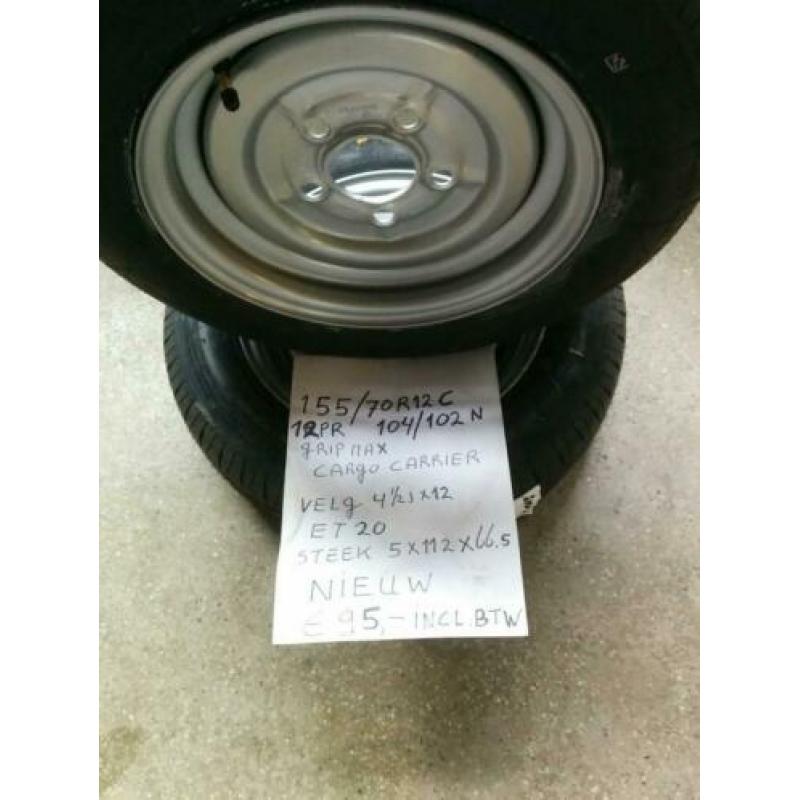 12 inch aanhangerwielen 5 gaats steek 112 et 20 of et 30