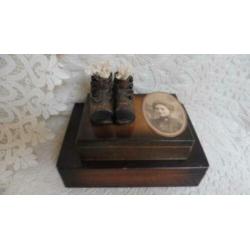 oude - houten - kistjes - Engelse stijl - brocantgoed -