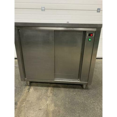 Warmt kast borden warmer rvs zeer nette staat horeca