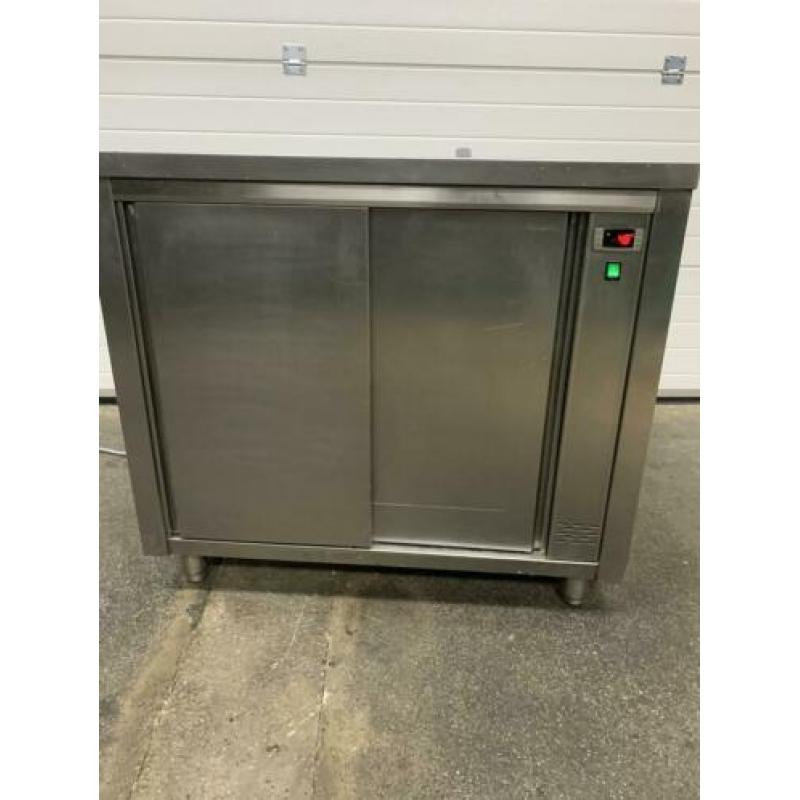 Warmt kast borden warmer rvs zeer nette staat horeca