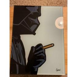 Darth vader popart op 10mm plexiglas, 60 x 45