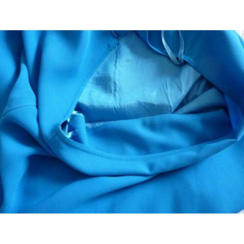 Turquoise crêpe Georgette rok van Edgar Vos