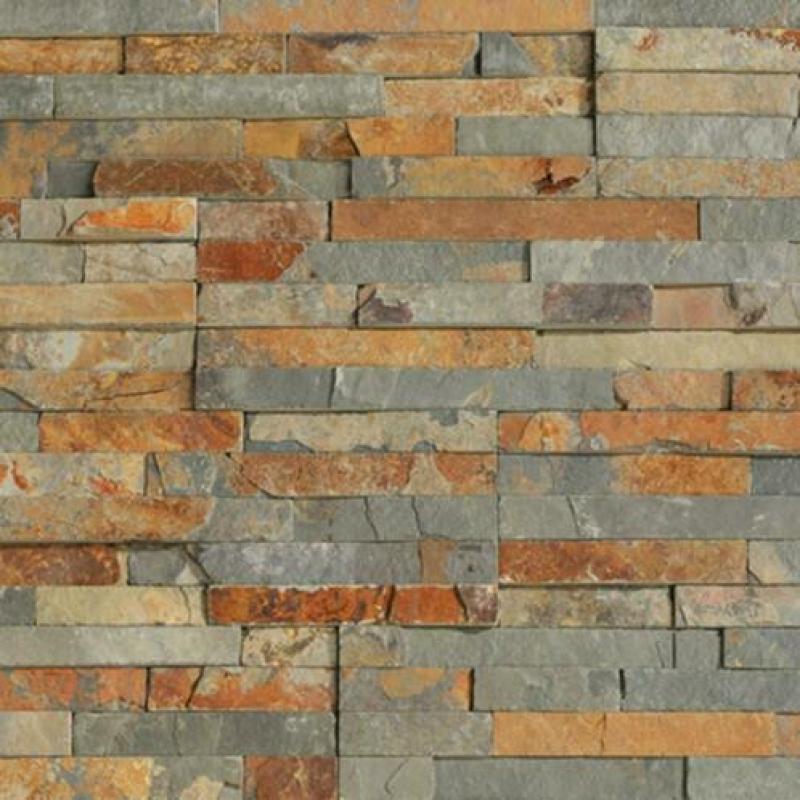 stonepanels / steenstrips / muurstrips Rusty Slate leisteen