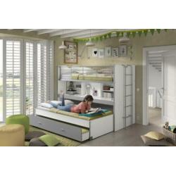 Bonny Halfhoogslaper 3xBed+Bureau 7 Kleuren Gratis Matras