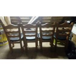 4 eetkamer stoelen licht eiken