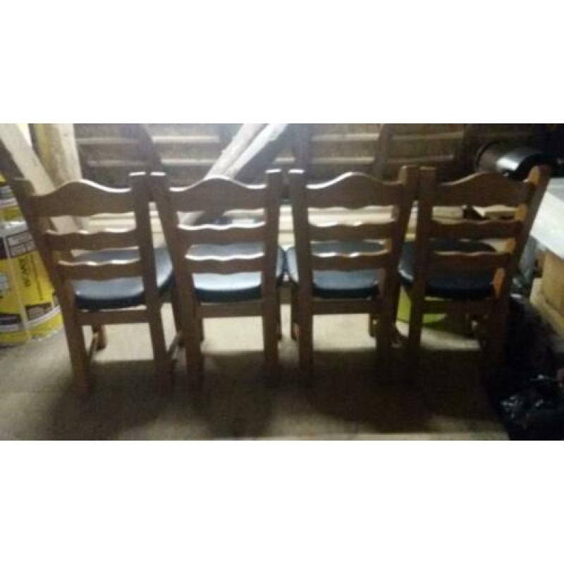 4 eetkamer stoelen licht eiken