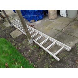 Uitschuifbare aluminium ladder 2 x 3,5 meter