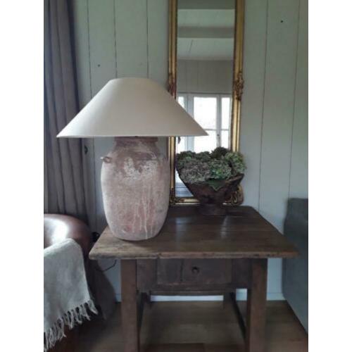 Oude lamp/ kruiklamp incl kap.
