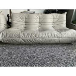 Ligne Roset Togo banken set grijs leer