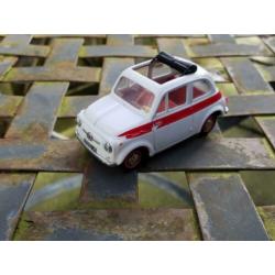 Fiat 500 1/43 VITESSE sport wit met rode bies
