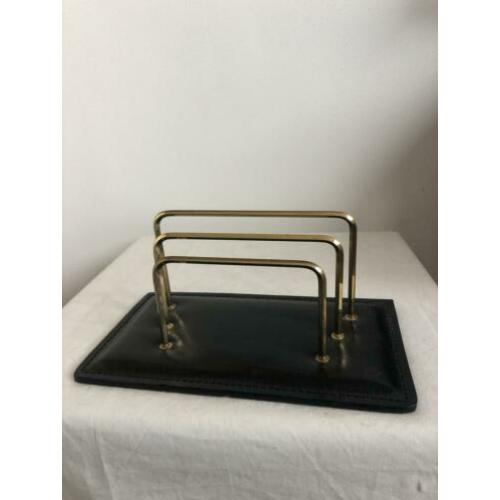 Birevenhouder messing leder