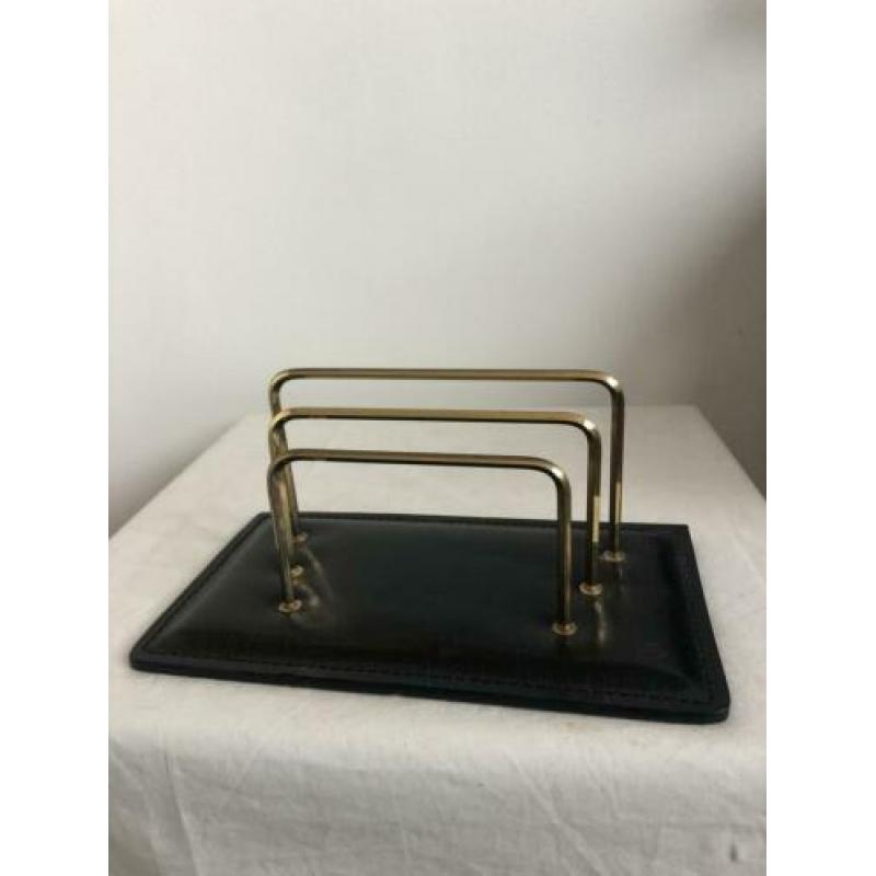 Birevenhouder messing leder