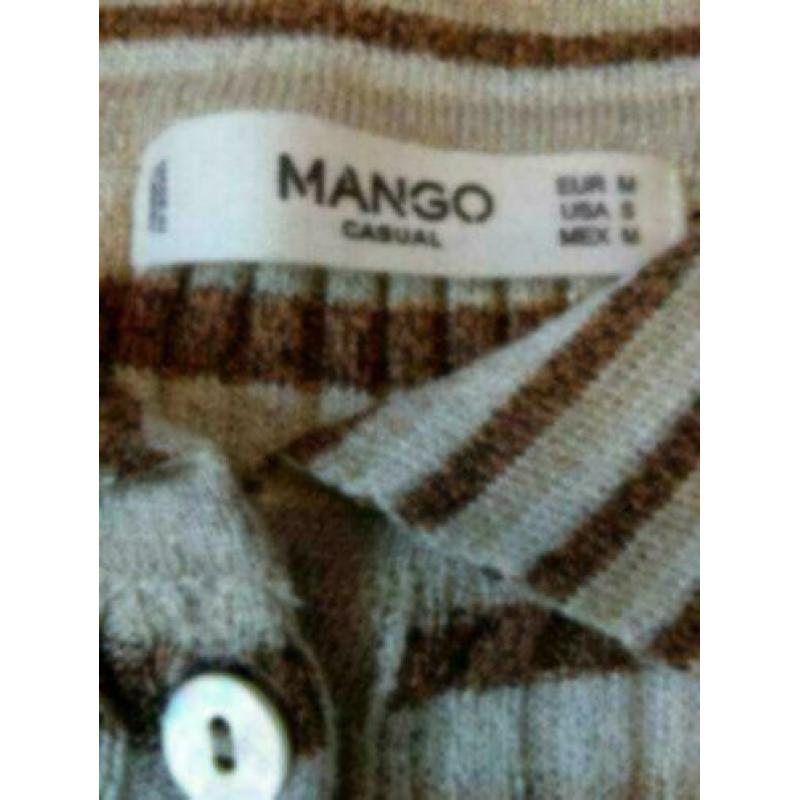Mooie glitter polo t-shirt top Mango maat M/L 40/42 zgan