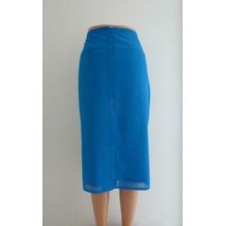 Turquoise crêpe Georgette rok van Edgar Vos