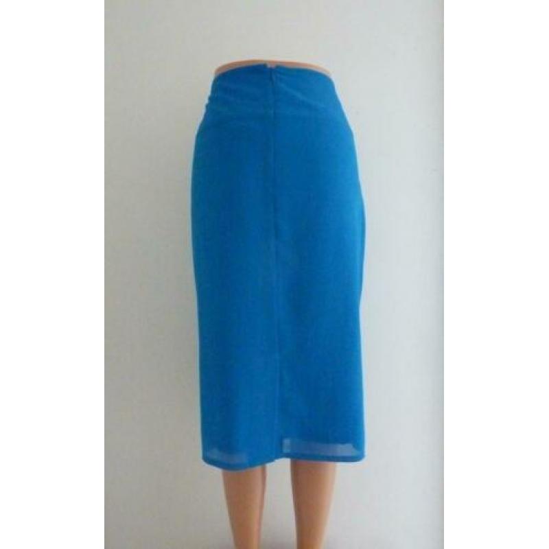 Turquoise crêpe Georgette rok van Edgar Vos
