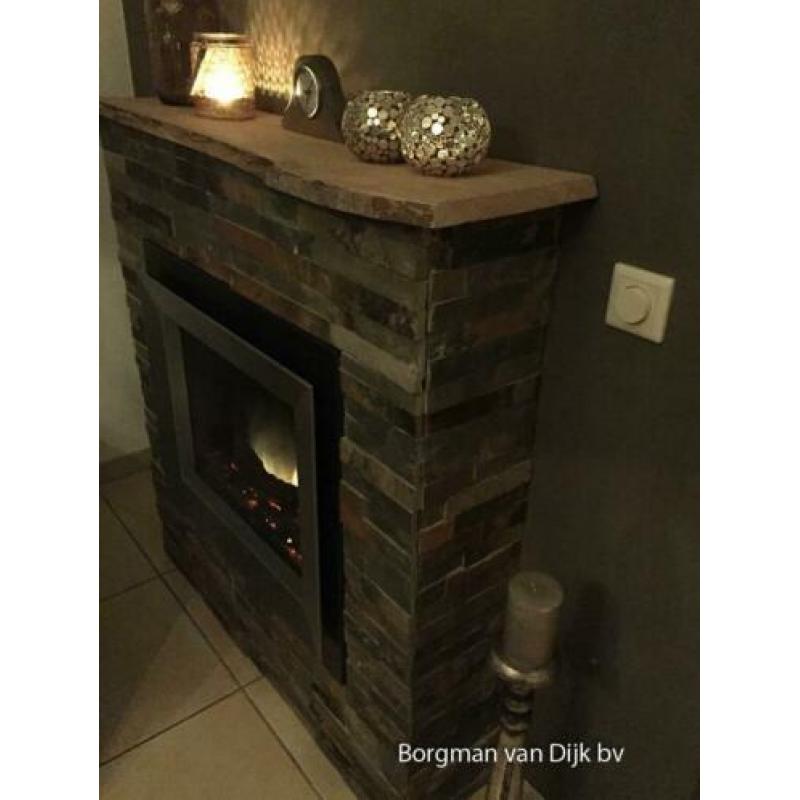 stonepanels / steenstrips / muurstrips Rusty Slate leisteen