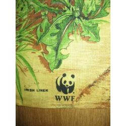 WWF (Sier) Doek* Papa Mama en Baby Egel * ??Iers Linnen