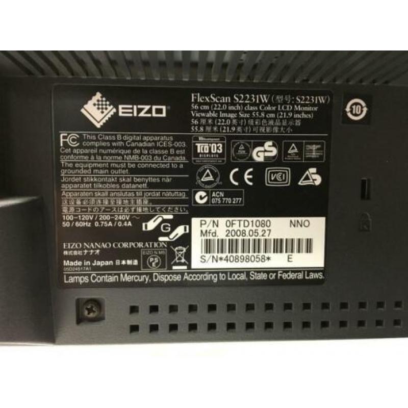 3x Eizo FlexScan monitor 22"