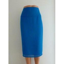 Turquoise crêpe Georgette rok van Edgar Vos
