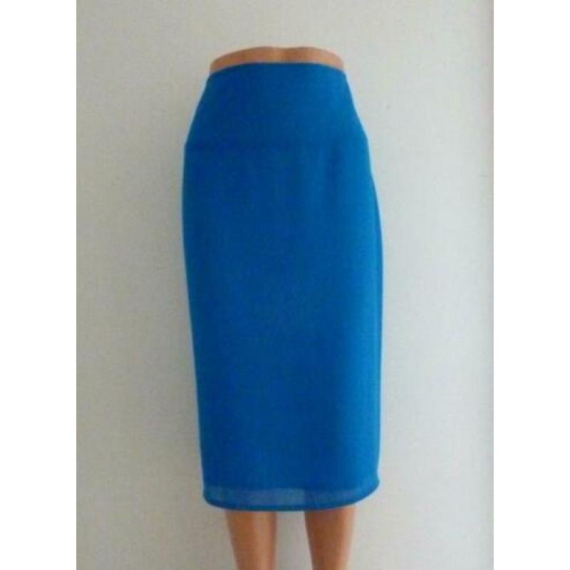 Turquoise crêpe Georgette rok van Edgar Vos