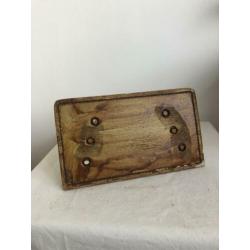 Birevenhouder messing leder