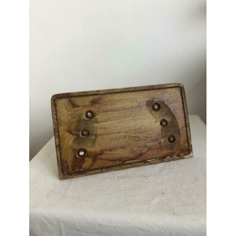 Birevenhouder messing leder