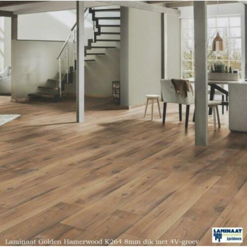 Laminaat Golden Hammerwood K264 8mm dik 4V-Groev €13,95m2