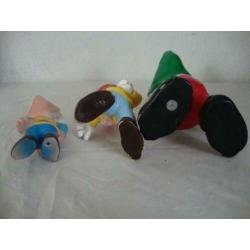 Walt disney rubberen piep- knijp dwergen vintage