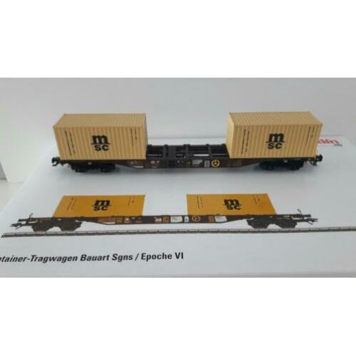 Marklin 47095-1 MSC containerwagen gelijkstroom