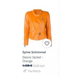 Sylvie Schimmel 38/40 Desire lams leren jasje olijf groen