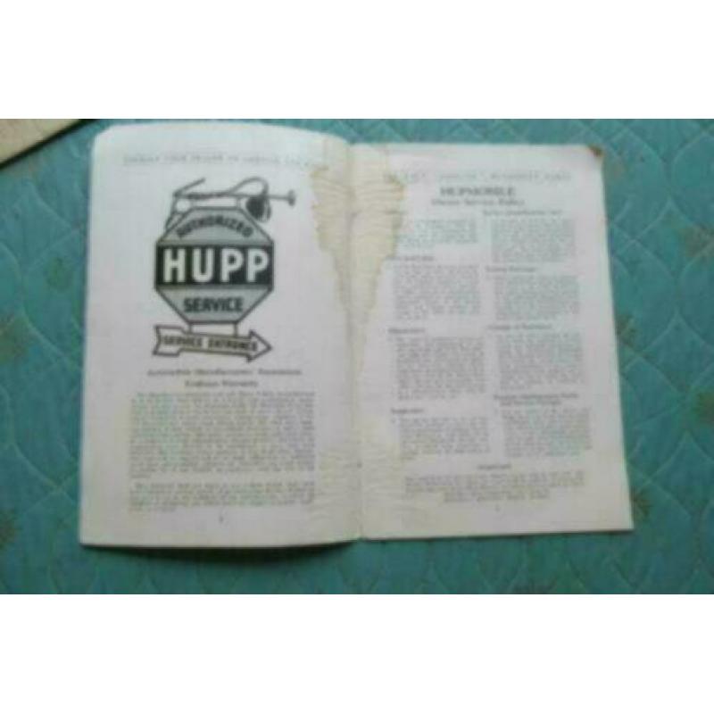 1938 Hupmobile Six Owners Manual USA