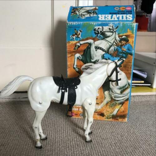 Lone Ranger paard Silver met originele doos 1973 speelgoed