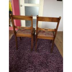 Houten eetkamerstoelen 4 stuks