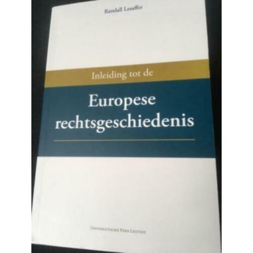 Randal Lesaffer Europese Rechtsgeschiedenis, 9789058679802