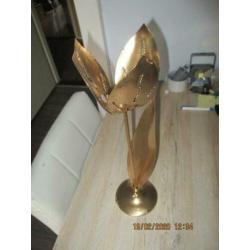 1 metalen gouden tulp waxine lamp