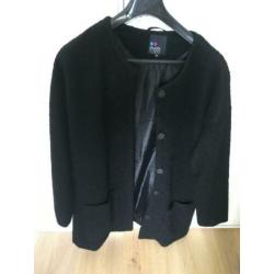Retro trendy "oversized" wollen jas van boucle !!