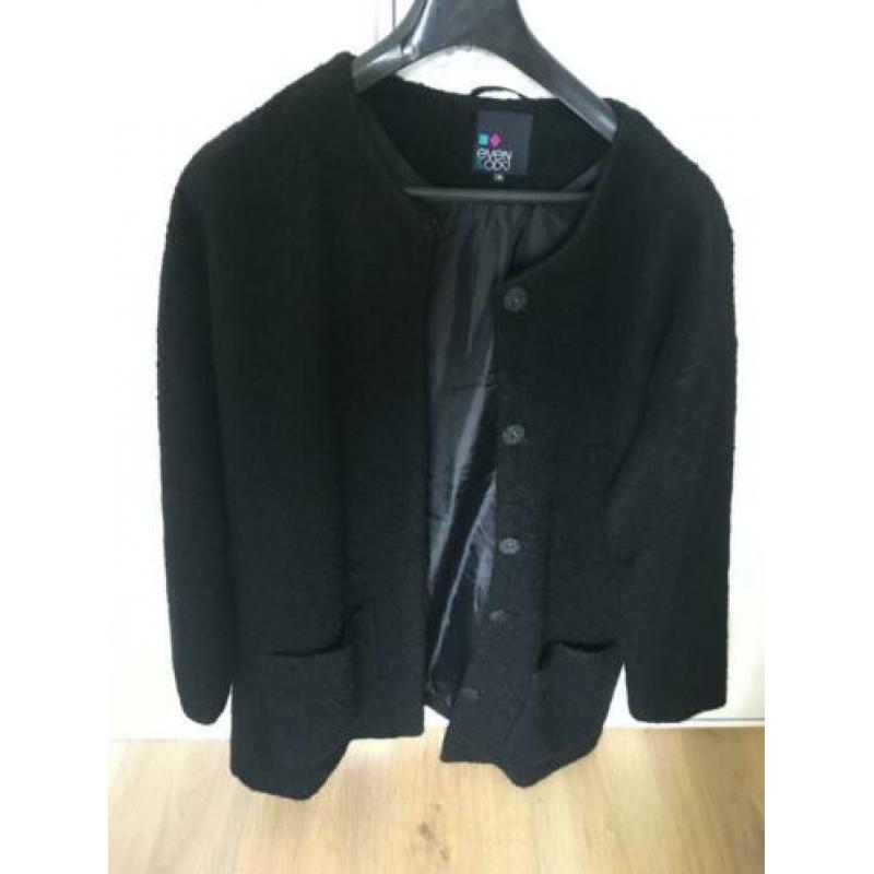 Retro trendy "oversized" wollen jas van boucle !!