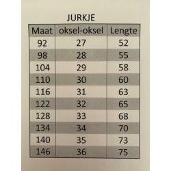Jurkje bloemenmeisje/lotusbloem (ook met lange mouw) mt 116