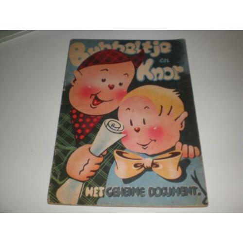 Stripboekje Bubbeltje en Knor het geheime document 1943
