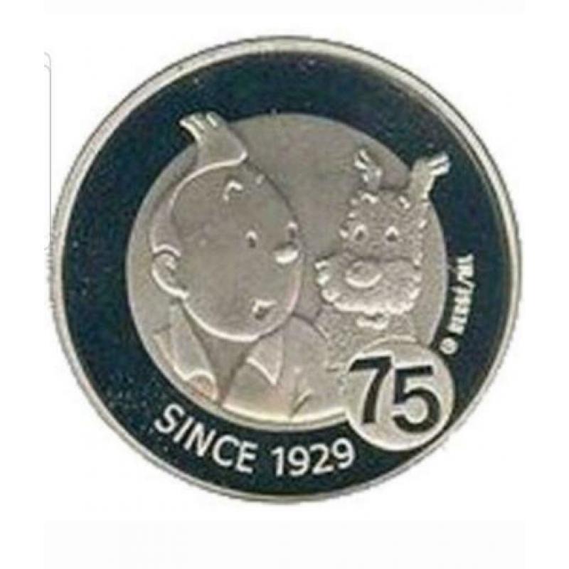 Kuifje 10 euro munt in luxe houder