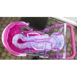 inklapbare poppenwagen incl. reistas en verzorgingstas