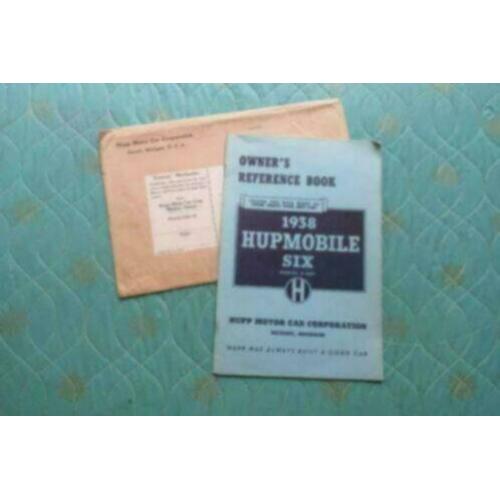 1938 Hupmobile Six Owners Manual USA